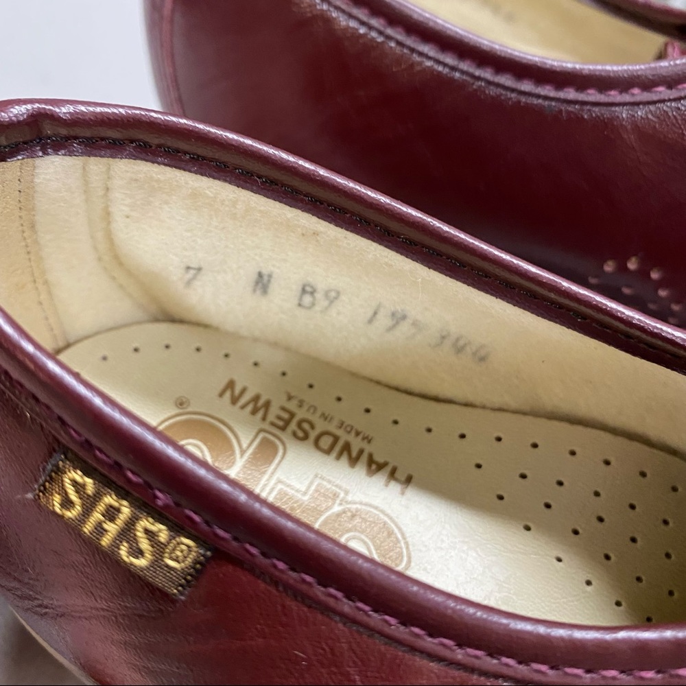 SAS Comfort Shoe Handsewn Made in USA Vintage Red - Picture 4 of 7